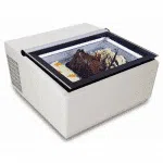 Tischmodell Speiseeisvitrine weiß, öffnet auf der Kundenseite | Combisteel 7292.0015 - 7292.0015
