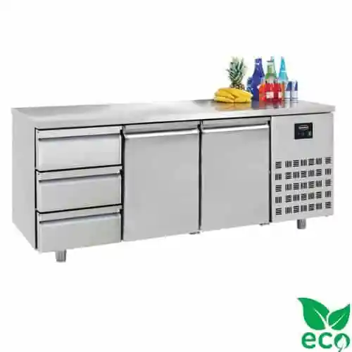 Combisteel Kühltisch 2 Türen 3 Schubladen Energy Line 700 - 7489.5555 - 7489.5555