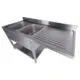 Spültisch grundboden spülmaschine demontabel 2 links 1600x700 mm | Combisteel 7333.1420 - 7333.1420