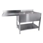 Spültisch grundboden spülmaschine - SELBSTMONTAGE 2 RECHTS 1600x700 mm - Combisteel 7333.1425 - 7333.1425