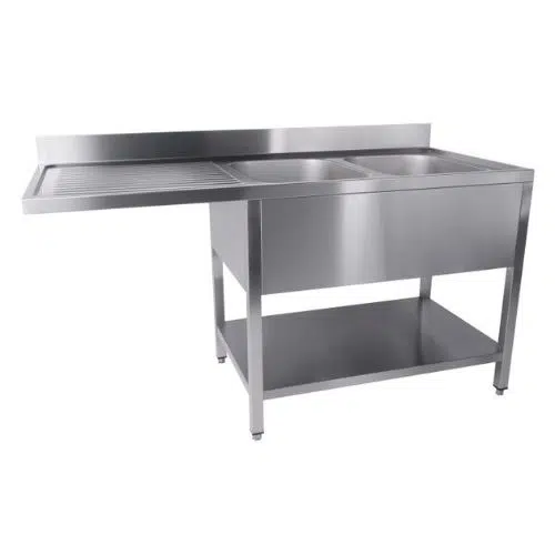 Spültisch grundboden spülmaschine - SELBSTMONTAGE 2 RECHTS 1600x700 mm - Combisteel 7333.1425 - 7333.1425
