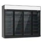 CombiSteel Kühlschrank 4 glastüren schwarz ins-2060r bl *transport auf anfrage* - 7455.2417 - 7455.2417
