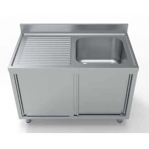 Combisteel Gastro Spültisch schiebetüren 1 links 1200x700mm - 7333.0900 - 7333.0900