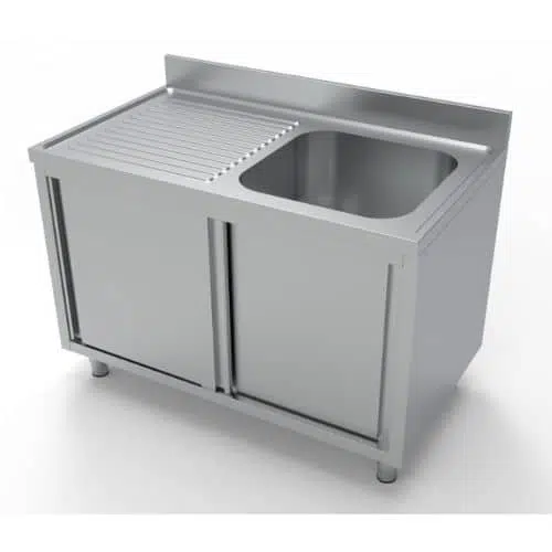 Combisteel Gastro Spültisch schiebetüren 1 links 1200x700mm - 7333.0900 - 7333.0900