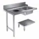 Zulauftisch grundboden mit abfallloch 1200 links für 7280.0045-0046 | Combisteel 7106.0015 - 7106.0015