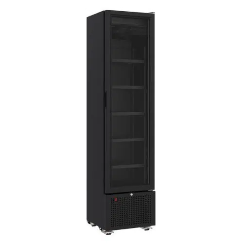 Combisteel 7Gastro Kühlschrank Glastür 221 Liter - einzeln SCHWARZ - 7464.0205 - 7464.0205