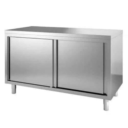 Arbeitstisch schiebetüren 1000x700 mm - Edelstahl - Combisteel 7452.3025 - 7452.3025