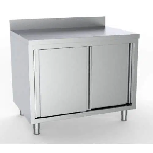 Arbeitstisch schiebetüren aufkantung 1000x600 mm - Combisteel 7333.0224 - 7333.0224