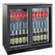Bar Kühlschrank mit 2 Schiebetüren - SCHWARZ - B900xT520xH900mm - Combisteel 7527.0020 - 7527.0020