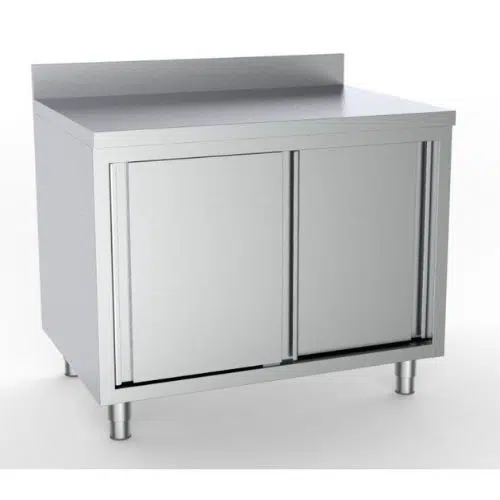 Arbeitstisch schiebetüren aufkantung 1800x600 mm - Combisteel 7333.0232 - 7333.0232