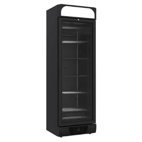 Tiefkühlschrank 1 glastür schwarz 382 liter - Combisteel 7464.0060 - 7464.0060