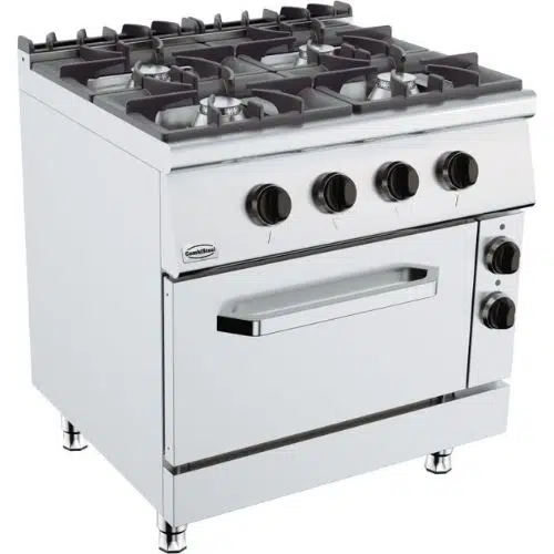 Gasherd 4 brenner - mit el. backofen - BASE 900 - Combisteel 7178.3020 - 7178.3020