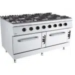 Gasherd 8 brenner mit gasbackofen - BASE 900 - Combisteel 7178.3030 - 7178.3030