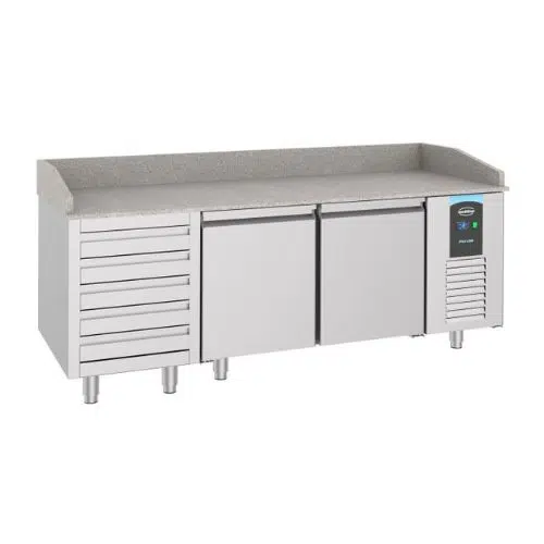 Combisteel Pizzatisch mit 2 Türen und 5 Schubladen - 7489.5235 - 7489.5235