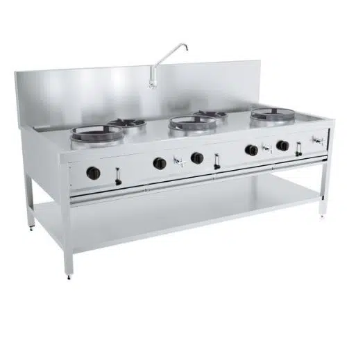 Gastro Gas Woktisch - 3X17 kW + 2X9 kW - Combisteel 7178.1210 - 7178.1210
