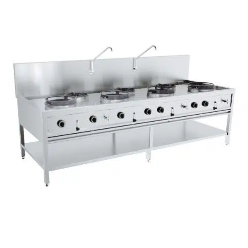 Gastro Gas Woktisch 4X17 kW + 3X9 kW - Combisteel 7178.1215 - 7178.1215