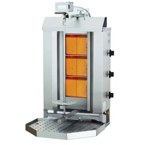 Gyros-Gasgrill mit Motor oben und 3 Heizzonen | Combisteel 7049.0005 - 7049.0005