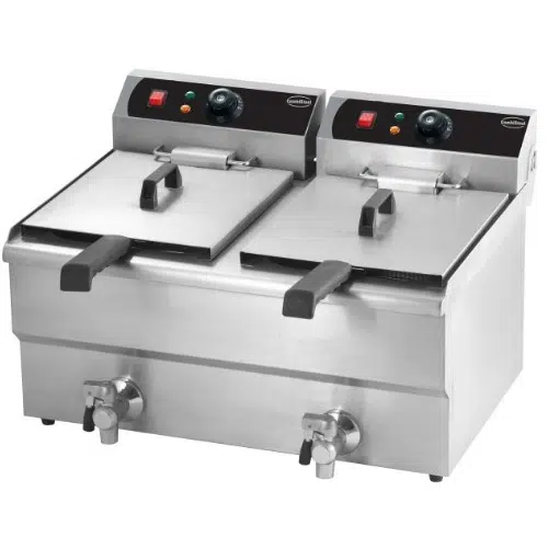 Combisteel Elektrische Tischfritteuse 2x10 Liter – 2x3,3 kW – 230V – 7455.1007 - 7455.1007