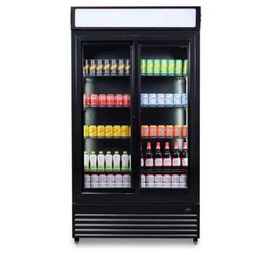 Combisteel Kühlschrank mit schiebeglastüren BEZ-780 SL SCHWARZ - 7455.1398 - 7455.1398