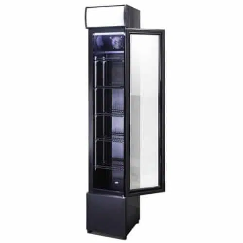 CombiSteel Kühlschrank glastür schmall schwarz - 105 liter - 7455.1384 - 7455.1384