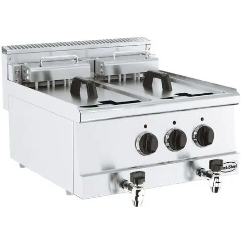 Combisteel Gastro Elektrofritteuse 2x10 liter - 400 V - 15 kW - B600xT600xH300 mm - 7178.0095 - 7178.0095
