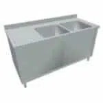 Saro Gastro Spülschrank - Schiebetüren - 1600mm - 2 Becken links - 700-2735 - 700-2735