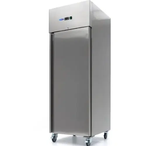 Maxima Gastro Kühlschrank - 600 liter- 3 Einstellbare Regale (2/1 GN) - Rostfreier Stahl - auf Rädern - 09400003 - 09400003