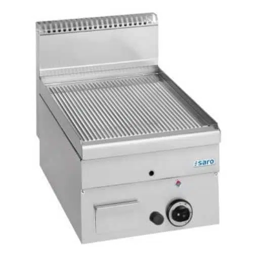 Gastro Gasgrillplatte gerillt - Auftisch - 400x600 - GFT46R - Saro 504-1130 - 504-1130