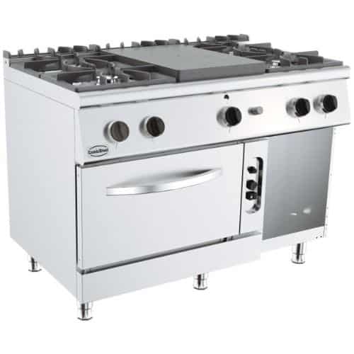 Glühplattenherd 4 br. gasbackofen BASE 700 - Combisteel 7178.0590 - 7178.0590