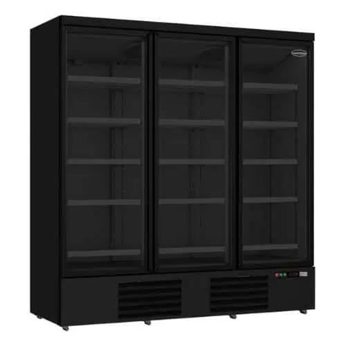 Combisteel Kühlschrank 3 glastüren schwarz - 1530 liter - JDE-1530r BL - 7455.2235 - 7455.2235