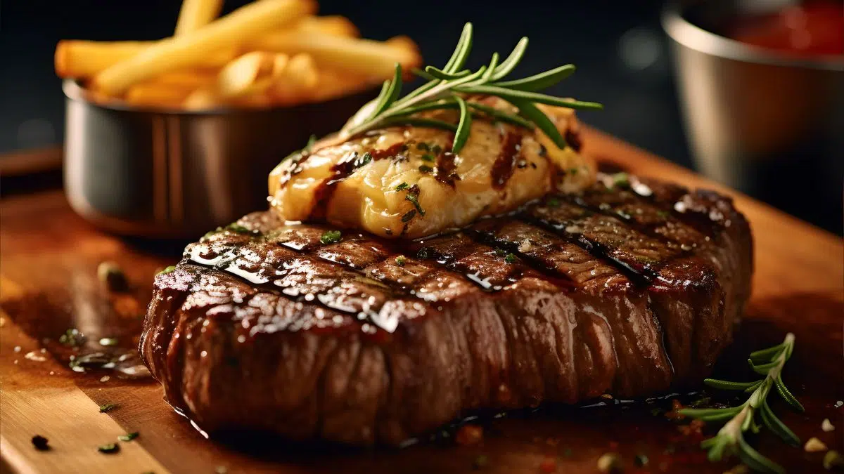 banner restaurant steak bilde