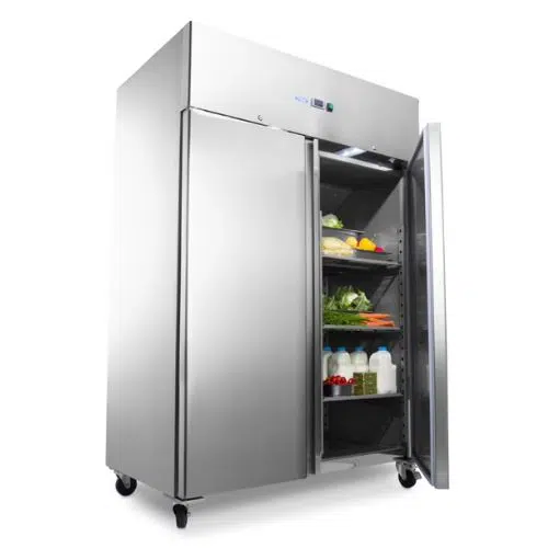 Maxima Gastro Kühlschrank - 800 liter - 6 Einstellbare Regale - auf Rädern - Rostfreier Stahl - 09400040 - 09400040