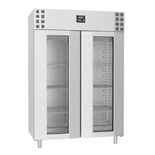 Combisteel Gastro Tiefkühlschrank edelstahl glastür mono block 1400 liter - 7489.5035 - 7489.5035