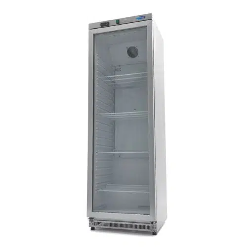 Maxima Gastro Kühlschrank - 400 liter - Rostfreier Stahl - mit Glastür - 09405022 - 09405022