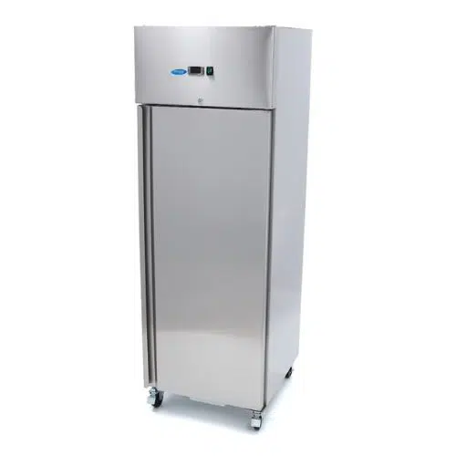 Maxima Gastro Tiefkühlschrank 400 Liter – Edelstahl – -22°C – 3 Einstellbare Regale – auf Rädern - 09400136 - 09400136