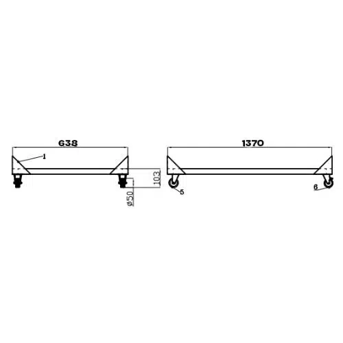 Unterbau für saladette 3 türen - Combisteel 7003.0515 - 7003.0515
