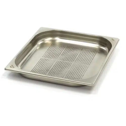 Maxima Gastro Gastronormbehälter - 2/3 GN - 4 cm Tief - Edelstahl - Perforiert - 09367669 - 09367669
