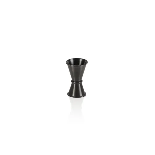 Jigger, Ø 4,5 cm, Höhe 7 cm, 1,5/3 cl, schwarz, Chromnickelstahl, PVD Beschichtung - 1008100 - 1008100