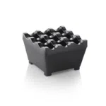 Windaschenbecher - 7,5 x 7,5 x 4,5 cm - schwarz verchromt - Zinkguss - 1110175 - 1110175