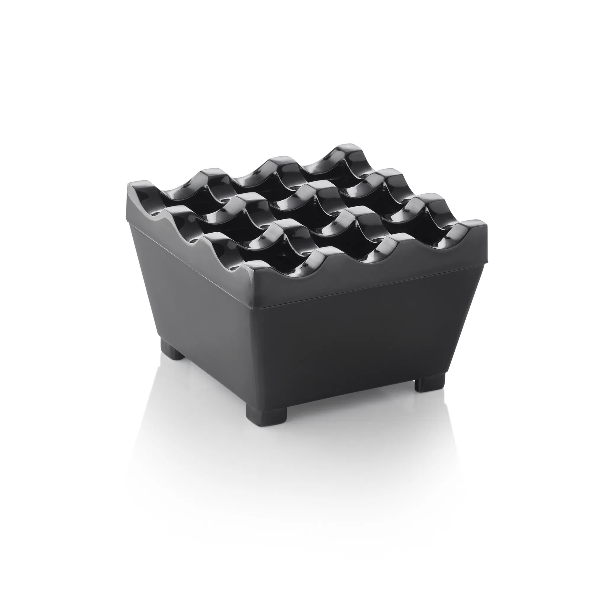 Windaschenbecher - 7,5 x 7,5 x 4,5 cm - schwarz verchromt - Zinkguss - 1110175 - 1110175 Windaschenbecher - 7,5 x 7,5 x 4,5 cm - schwarz verchromt - Zinkguss - 1110175 - 1110175