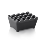 Windaschenbecher - 9,5 x 7,5 x 4,5 cm - schwarz verchromt - Zinkguss - 1110195 - 1110195
