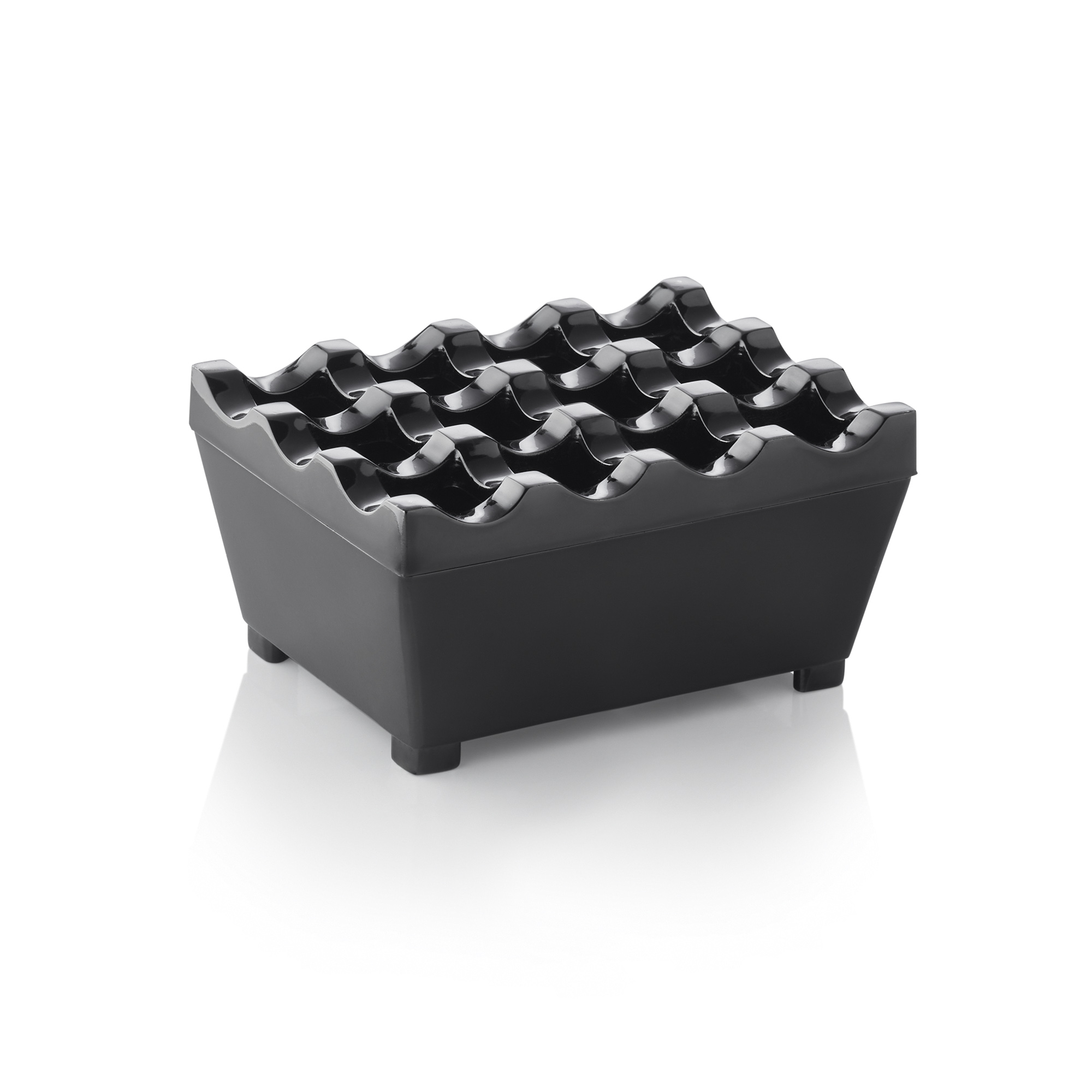Windaschenbecher - 9,5 x 7,5 x 4,5 cm - schwarz verchromt - Zinkguss - 1110195 - 1110195 Windaschenbecher - 9,5 x 7,5 x 4,5 cm - schwarz verchromt - Zinkguss - 1110195 - 1110195