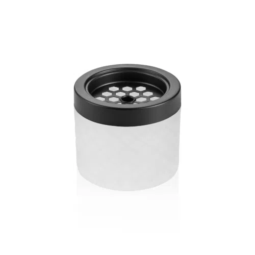Windaschenbecher - Ø 9,5 cm - weiß - Glas - Metall - 1119109 - 1119109