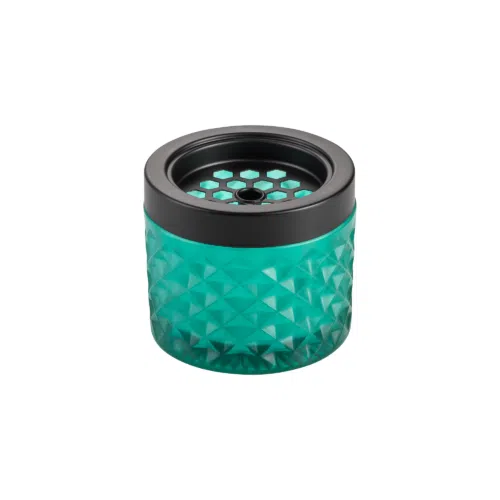 Windaschenbecher - Ø 9,5 cm - türkis - Glas - Metall - 1119209 - 1119209