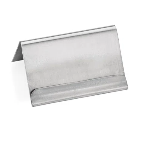 Kartenhalter Set, 6 x 4,5 x 3,5 cm, Set á 12 Stück, Chromnickelstahl - 1431000 - 1431000