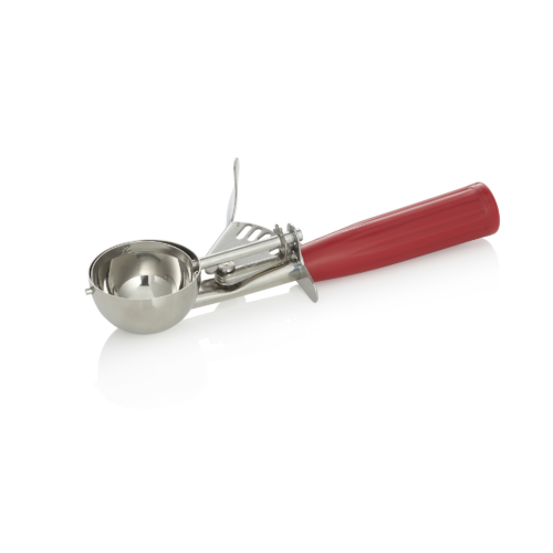 Portionierer, 20,5 cm, Ø 5 cm, roter Griff, Chromnickelstahl 18/8, Polypropylen - 1442051 - 1442051