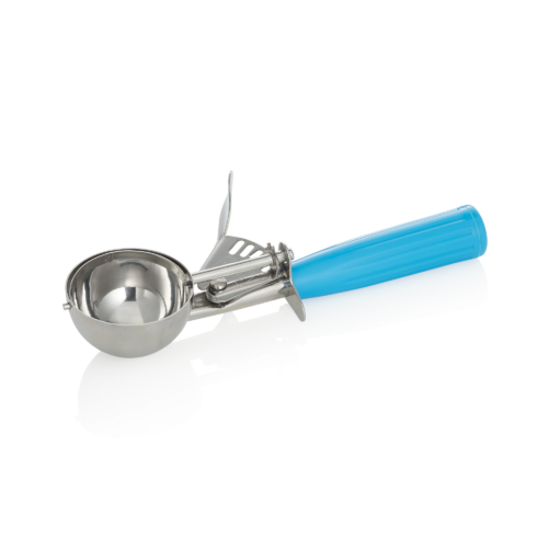 Portionierer, 21 cm, Ø 5,5 cm, blauer Griff, Chromnickelstahl 18/8, Polypropylen - 1442057 - 1442057