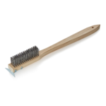 Reinigungsbürste, mit Schaber, 50 cm, mit Stahlborsten 4 cm, Holz, Stahl - 1456500 - 1456500