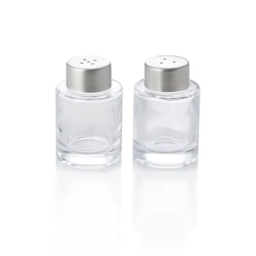 Mini Salz-/Pfefferstreuer Set, Ø 4 cm, Höhe 6 cm, Chromnickelstahl 18/8, Glas - 1486002 - 1486002