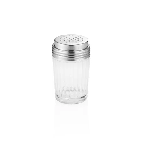 Streuer, Ø 7 cm, Höhe 11,5 cm, 2 mm Perforierung, Glas, Chromnickelstahl 18/8 - 1494001 - 1494001